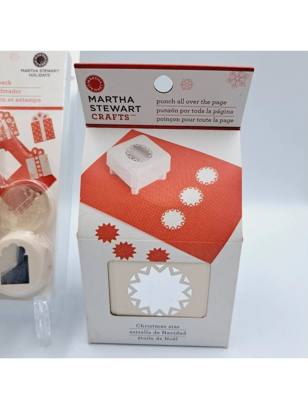 Martha Stewart Crafts Stamp & Punch Pack DIY Holiday Star Scrapbook Paper Art